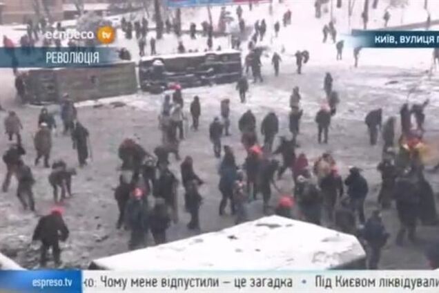 В милицию доставлены 50 участников беспорядков на Грушевского