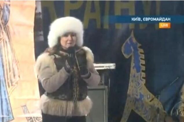Богословская выступила на Майдане