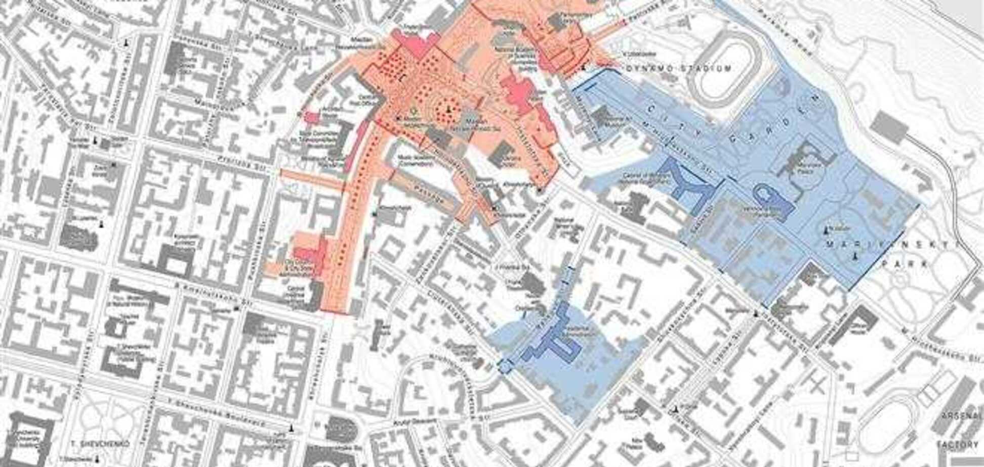 Блогер опубликовал карту противостояний в Киеве