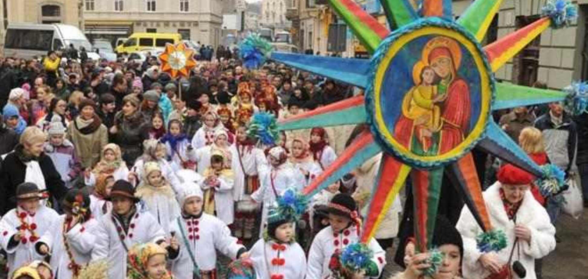 Пісні, колядки і кутя на Евромайдане