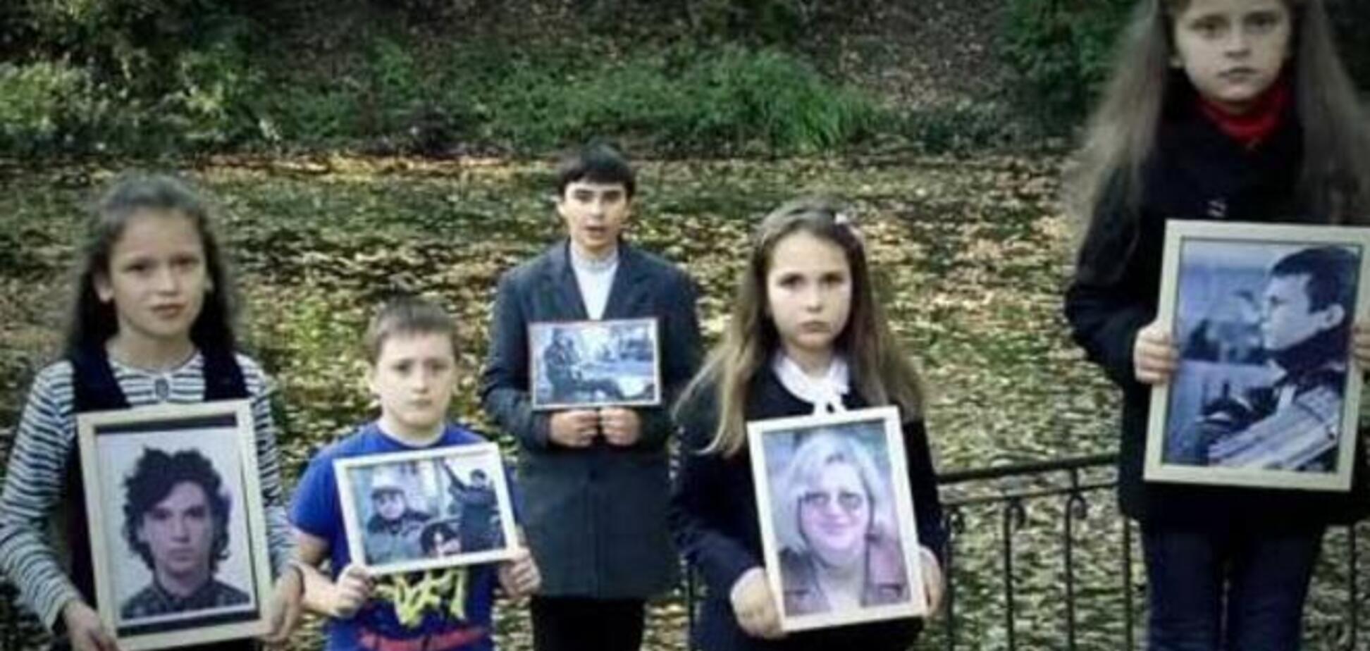 Дети с фотографиями героев Небесной Сотни обратились к избирателям