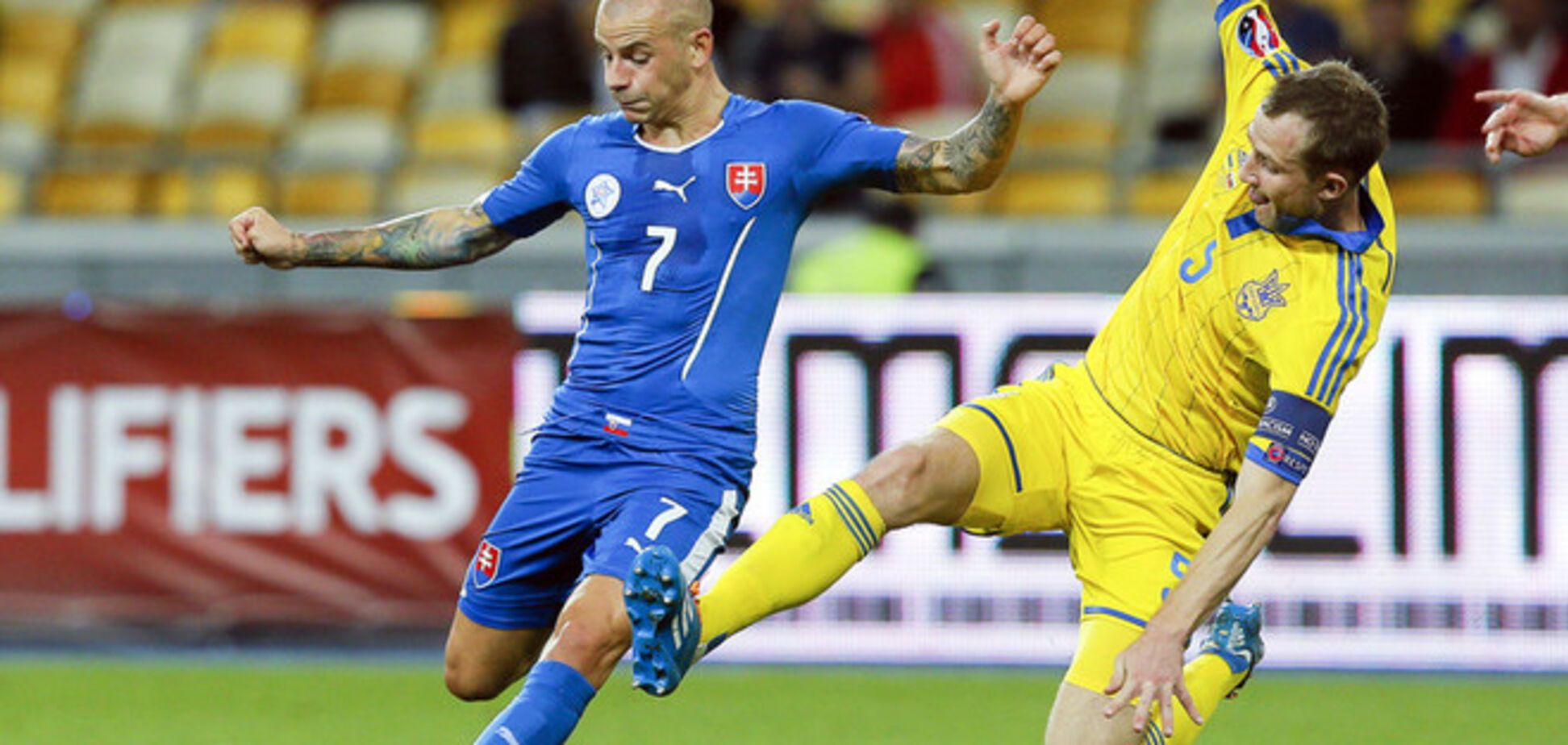 Украина стала самой грубой командой в отборе Евро-2016