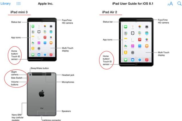 Apple слила в сеть информацию о новых iPad Air 2 и iPad mini 3