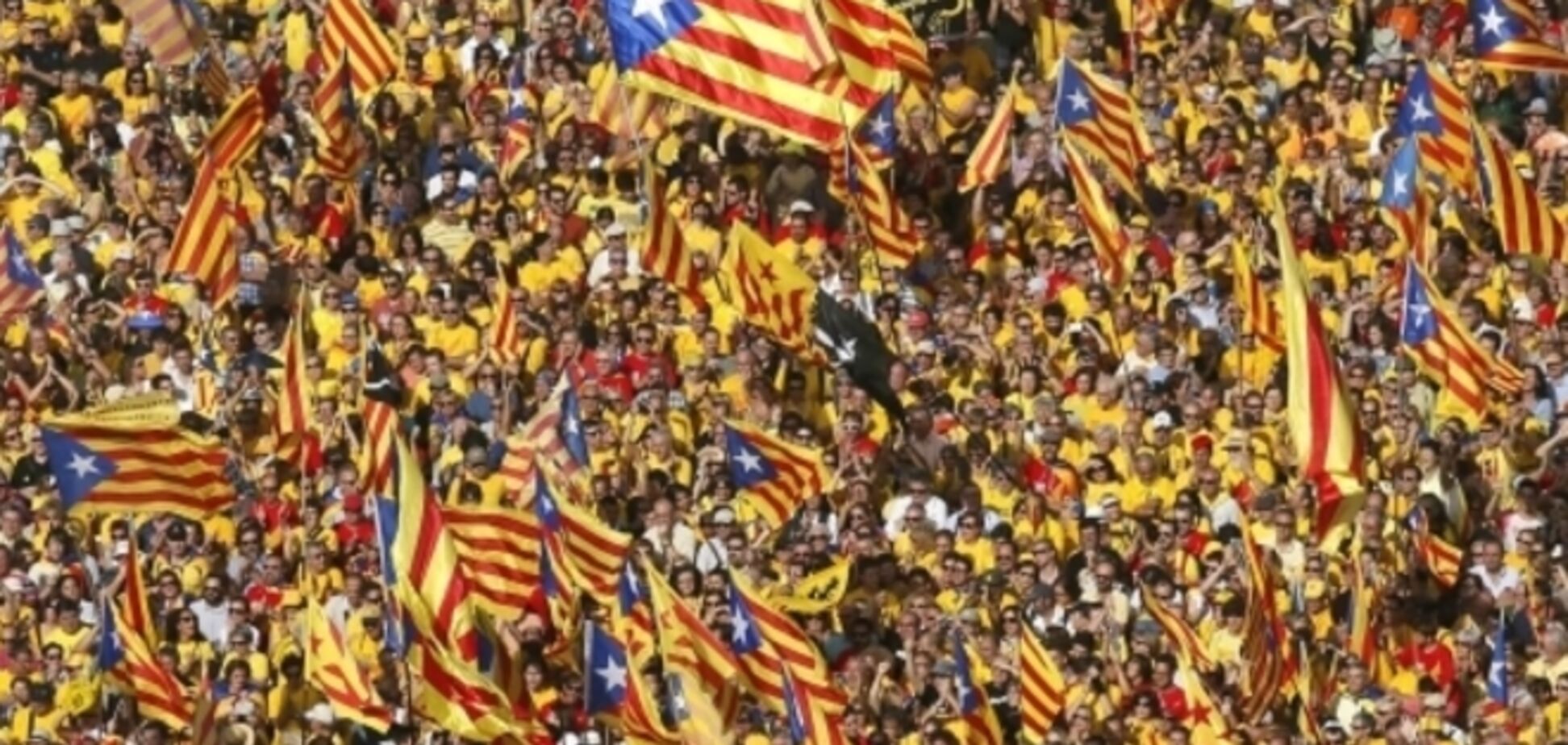 В Барселоне тысячи человек митинговали за независимость Каталонии
