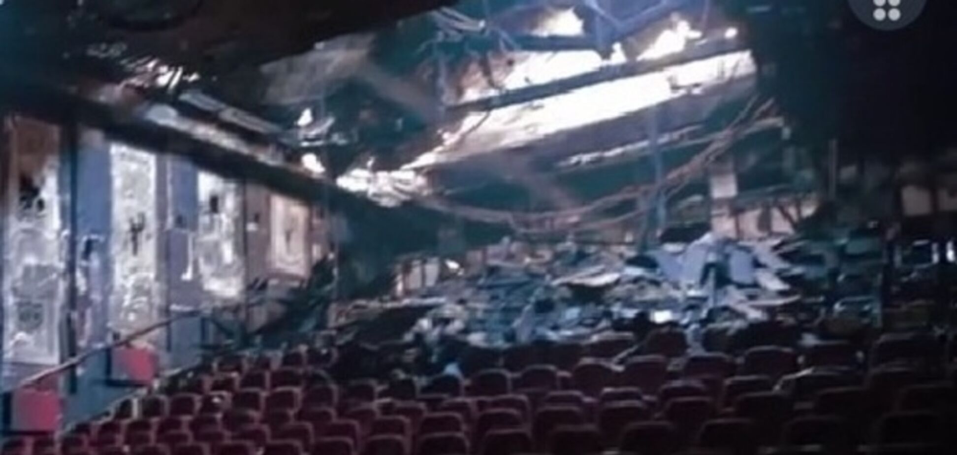 Пожар в кинотеатре 'Жовтень' нанес 7-миллионные убытки