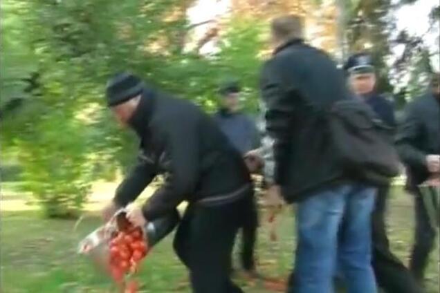 Появилось видео нападения 'горилл-титушек' на активистов под Радой