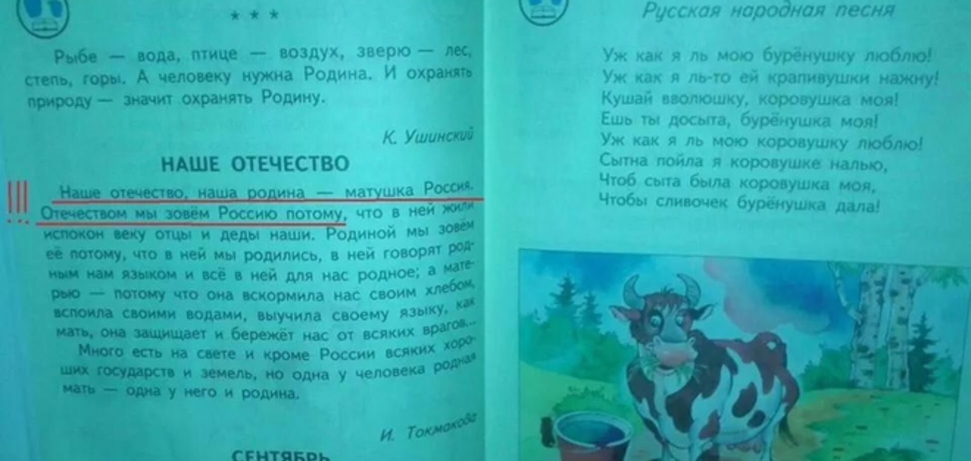На Луганщині першокласники читають в 'Букварі' про 'матінку Росію': опубліковано фото