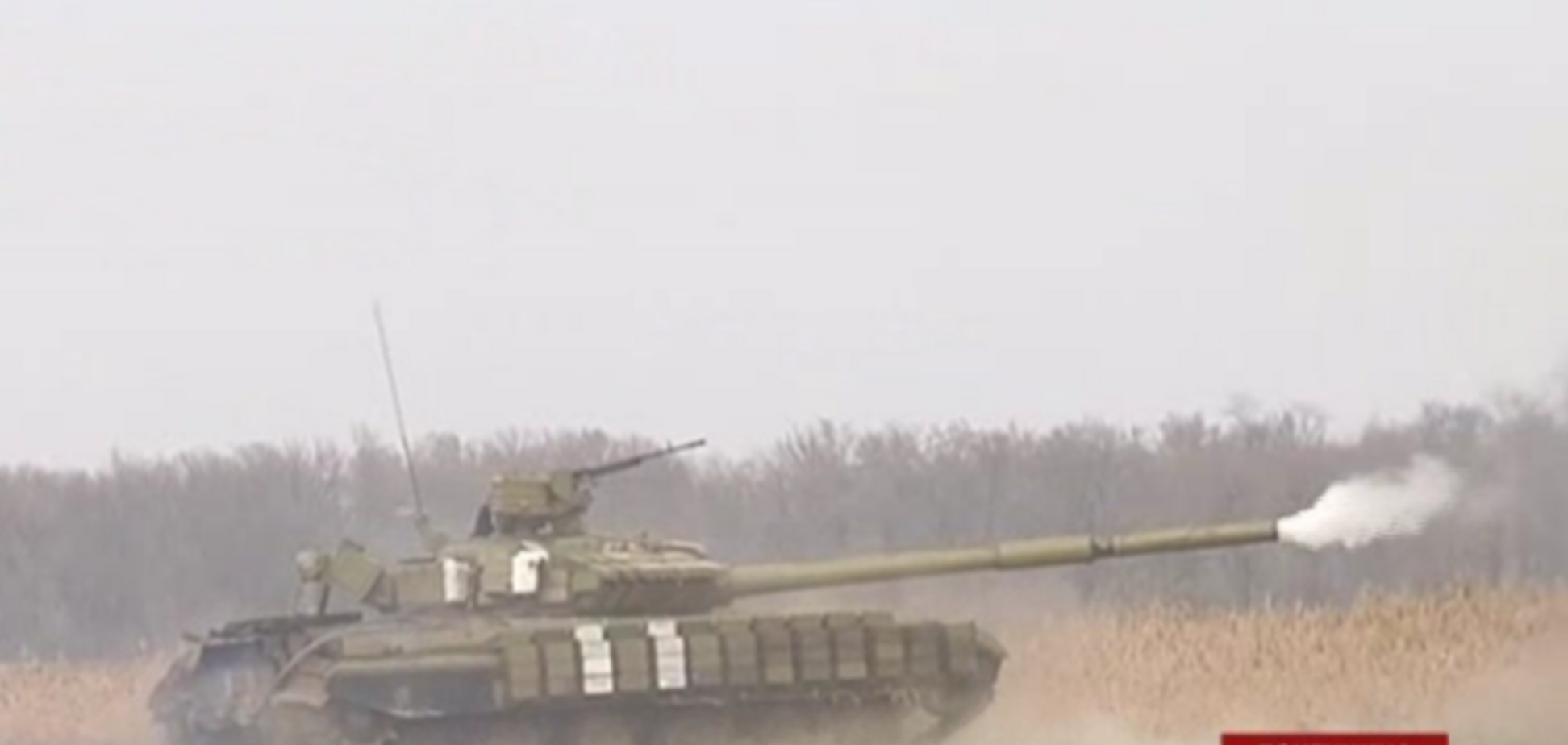 Опубликовано видео танкового боя с террористами под Мариуполем 