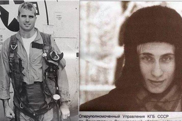 В мережі порівняли фотографії часів молодості КДБ-шника Путіна і льотчика Маккейна