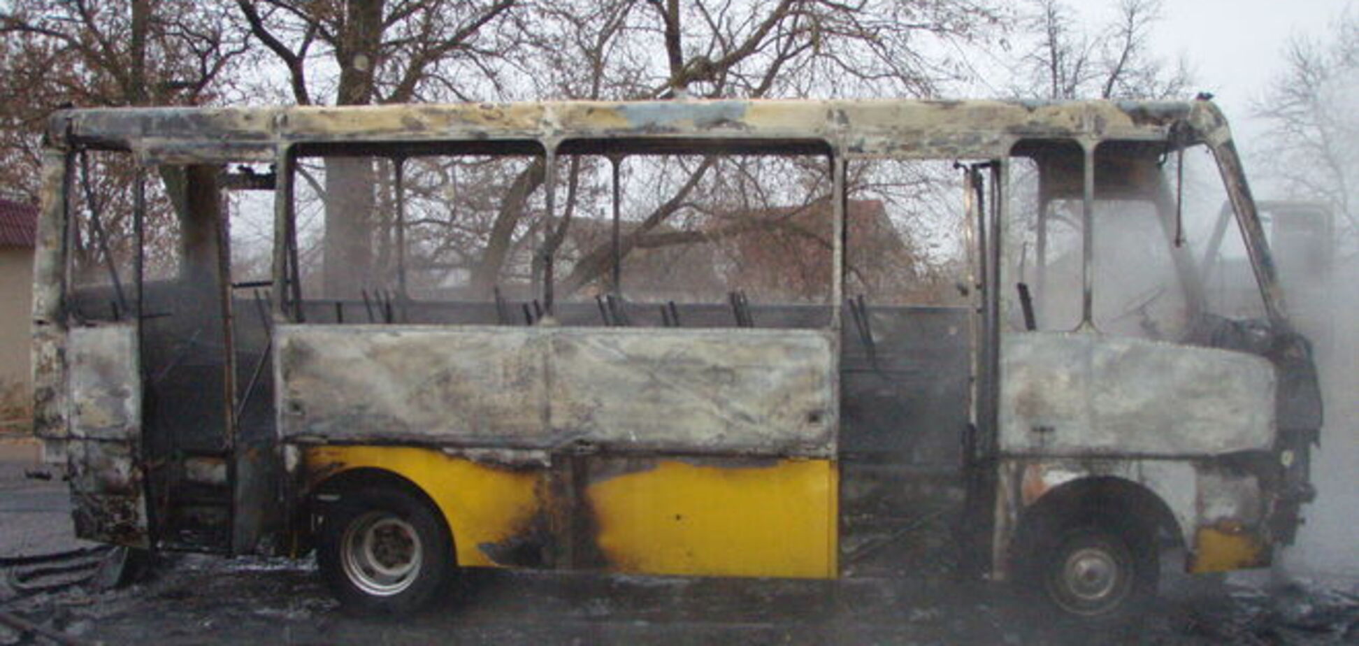 На Киевщине во время рейса загорелась маршрутка