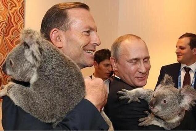 Путин в Австралии радовался жизни с коалами и говорил, что в Украине нет войск РФ