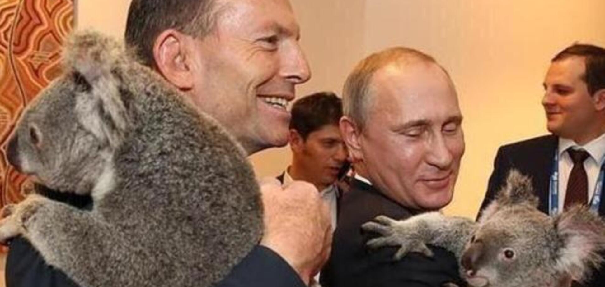 Путин в Австралии радовался жизни с коалами и говорил, что в Украине нет войск РФ