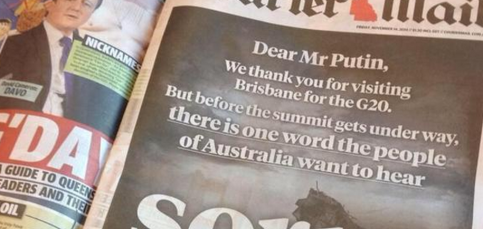 Австралийская газета потребовала от Путина публичного извинения за сбитый 'Боинг'
