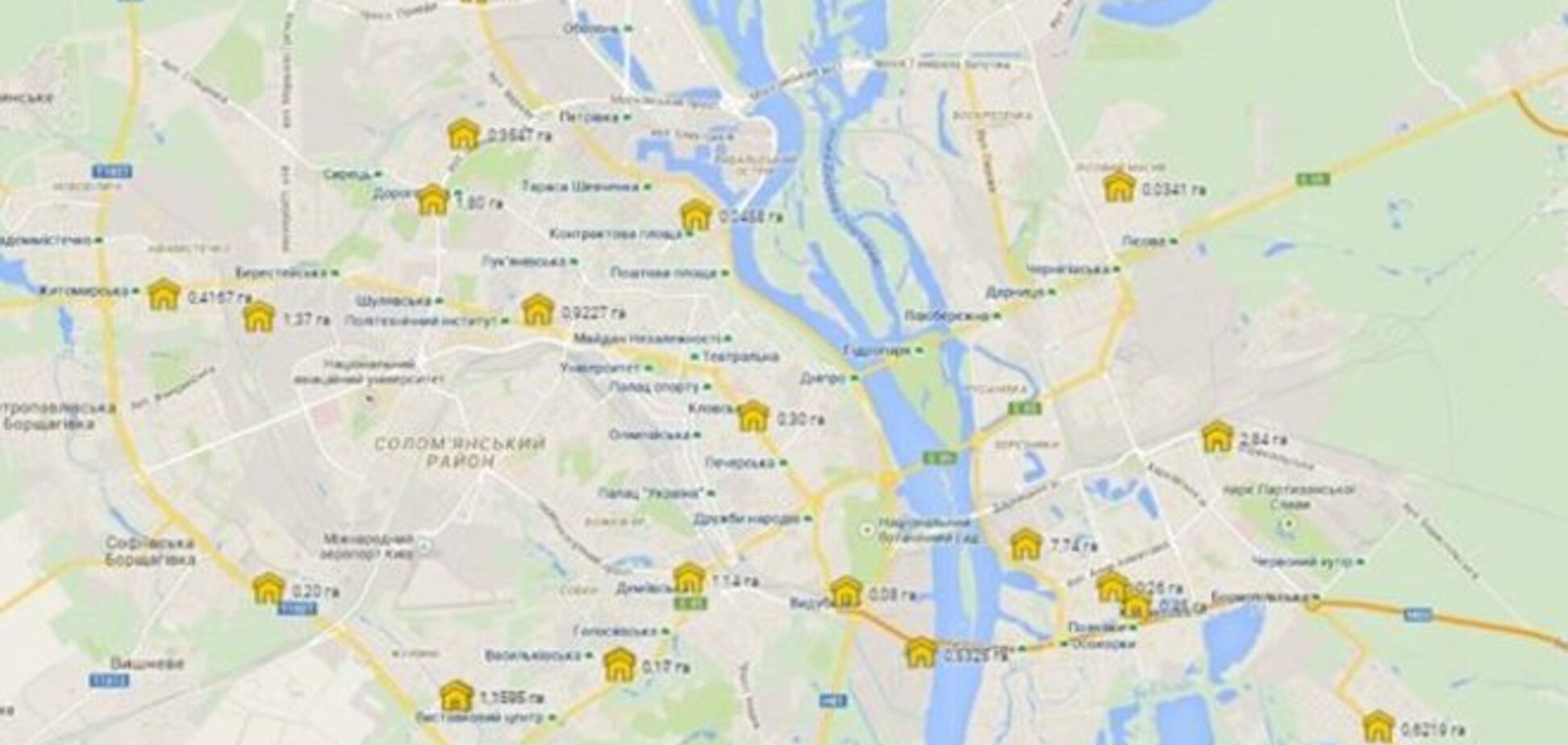 Создана актуальная карта застройки Киева