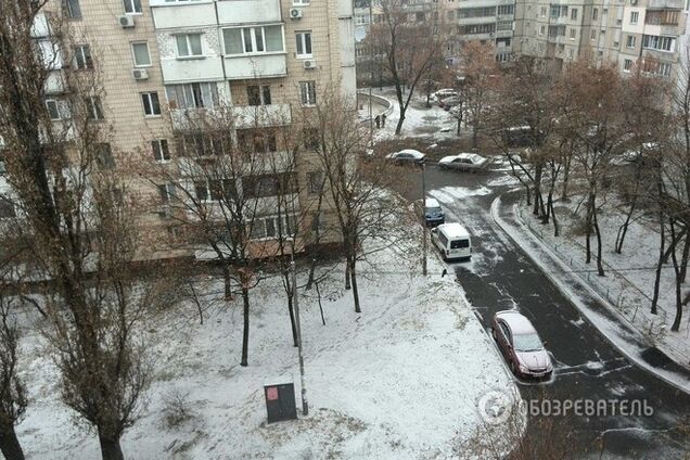 В Киеве выпал первый снег: опубликованы чарующие фото