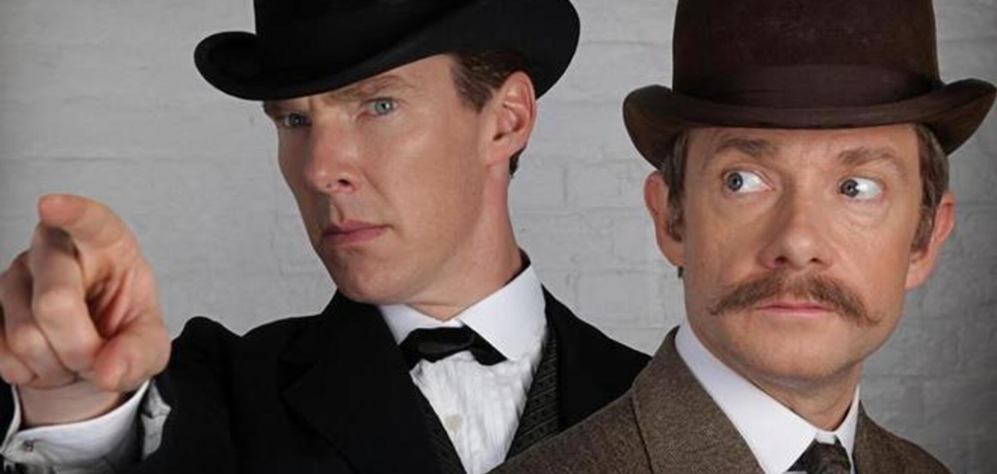 Холмс в цилиндре, Ватсон в котелке: первое фото из новой серии 'Шерлока'