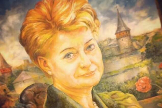 Український воїн подарував президенту Литви її ж портрет: опубліковано фото