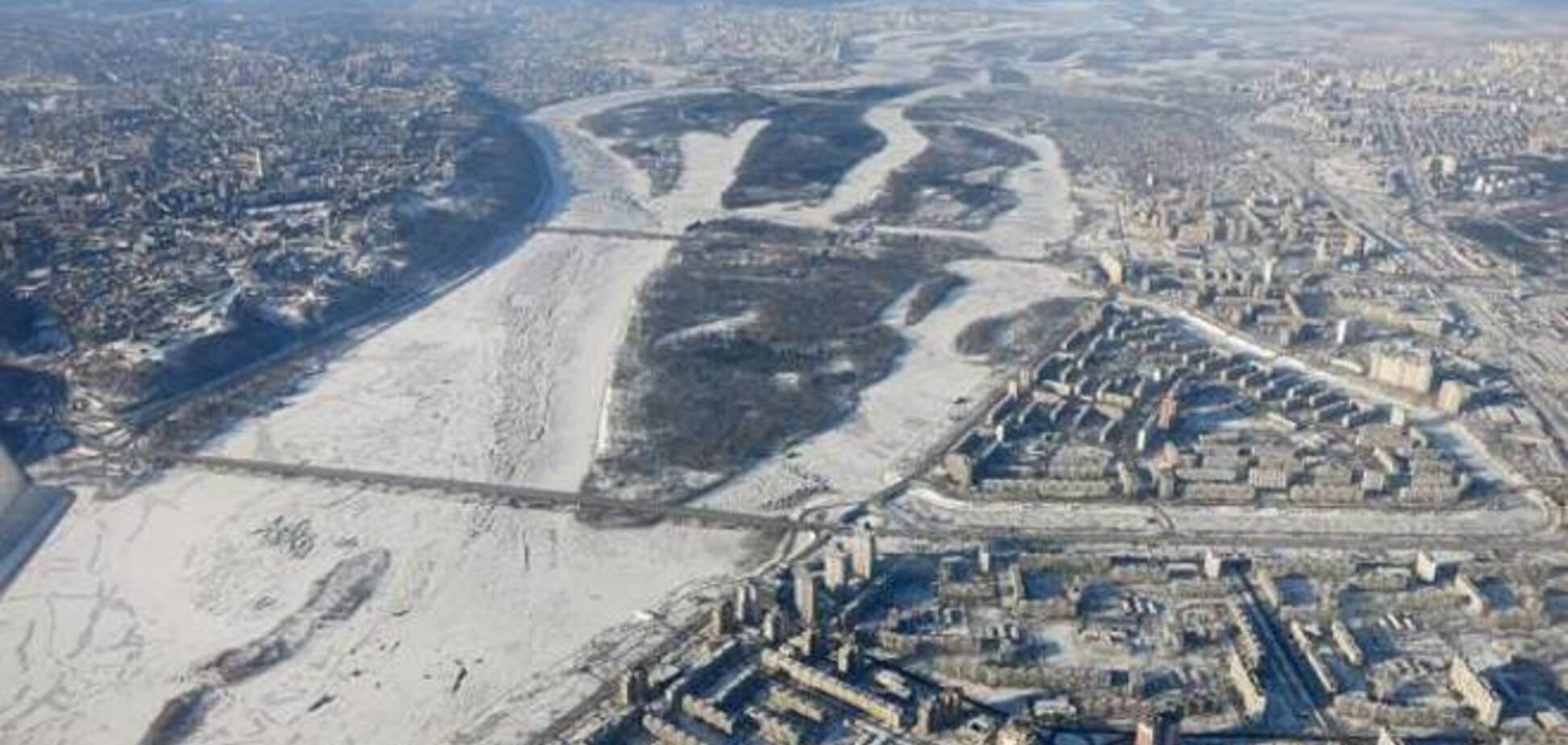 В сети появились фото зимнего Киева с высоты птичьего полета