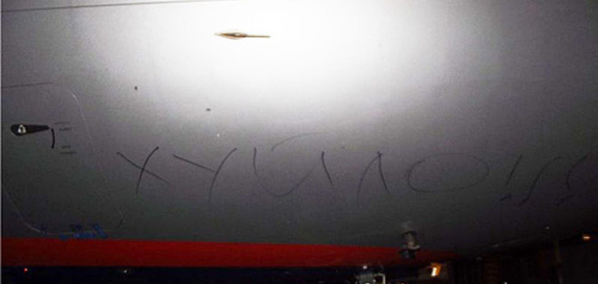 В Борисполе самолет 'Аэрофлота' разукрасили надписями о Путине: опубликованы фото