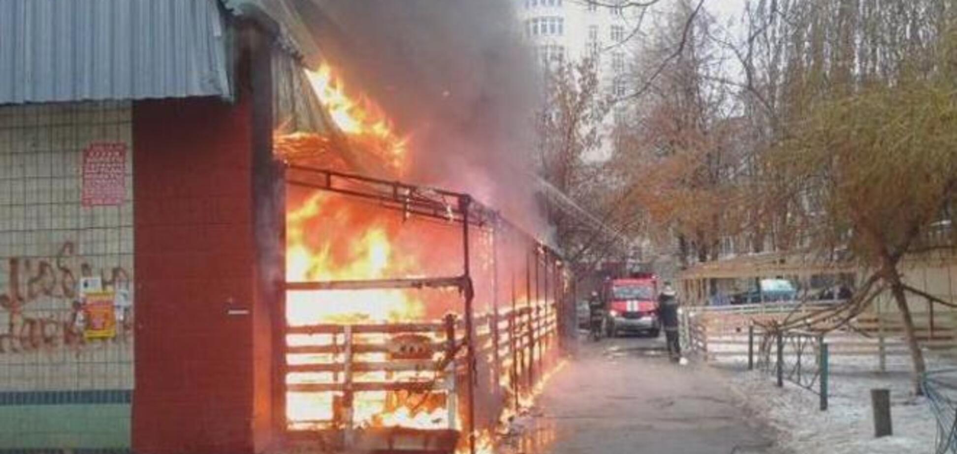 В Киеве сгорел паб