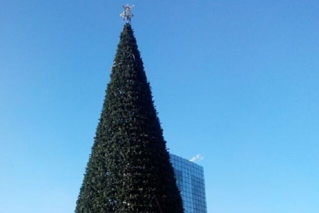 Боевики 'ДНР' установили в Донецке елку: опубликовано фото