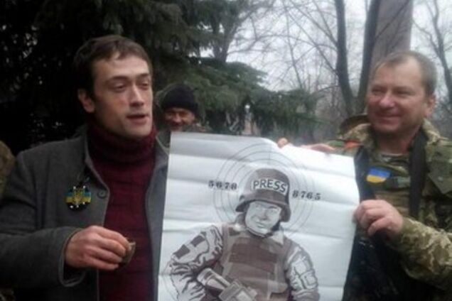 Российский актер Пашинин проведал бойцов АТО в Песках: опубликованы фото
