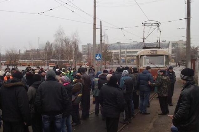 В Киеве после забастовки начали ездить трамваи