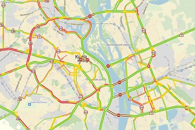 Киевская милиция будет сообщать о пробках через Яндекс