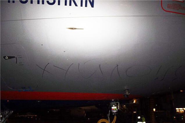 В 'Борисполе' разбираются, кто разукрасил самолет 'Аэрофлота': подозревают пьяных авиатехников
