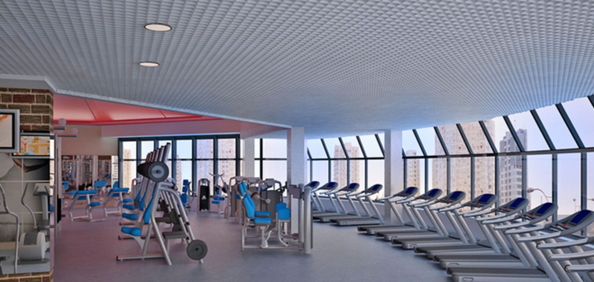 Клиенты фитнес-клуба сети 'СпортЛэнд' на Березняках приступят к тренировкам весной 2015 года