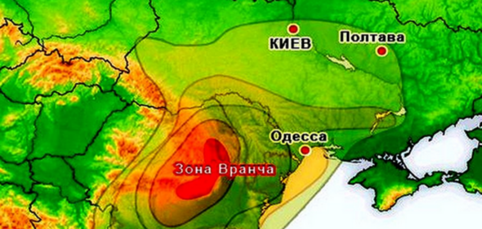 До Одесщины снова докатилось румынское землетрясение