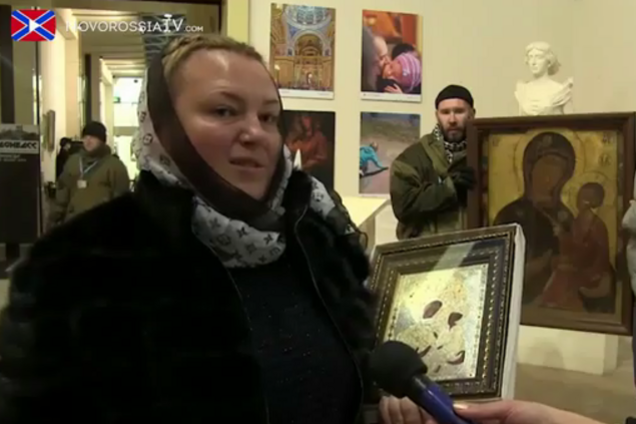 'Актриса-плакальниця' засвітилася на 'Новоросія ТВ' тепер в ролі заступника директора Фонду 'Новомучеників Христових'