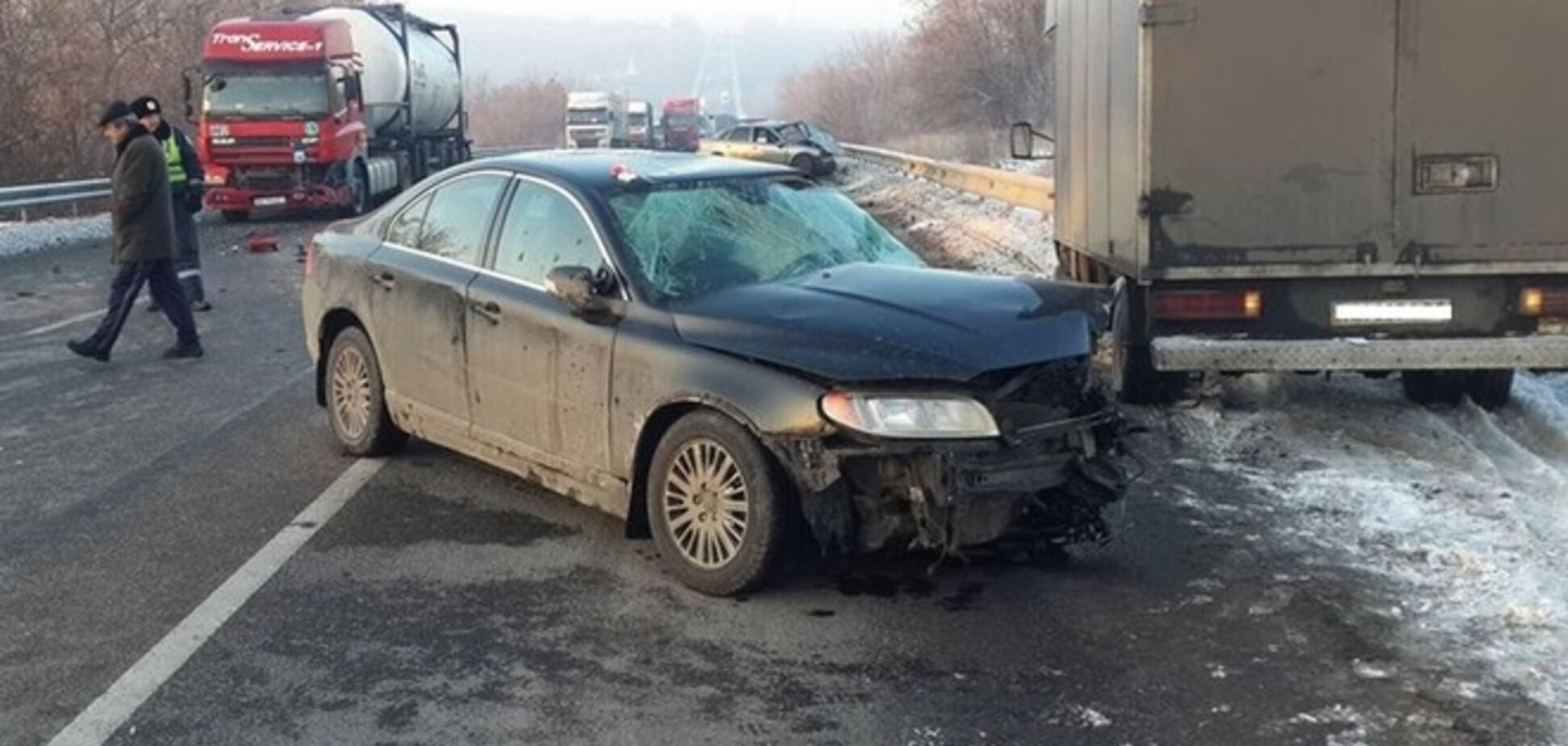 На Харьковщине собака-нарушитель стала причиной тройного ДТП: фото аварии