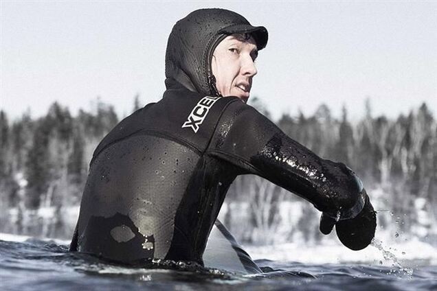 Невероятные фото серфинга в полузамёрзшем озере