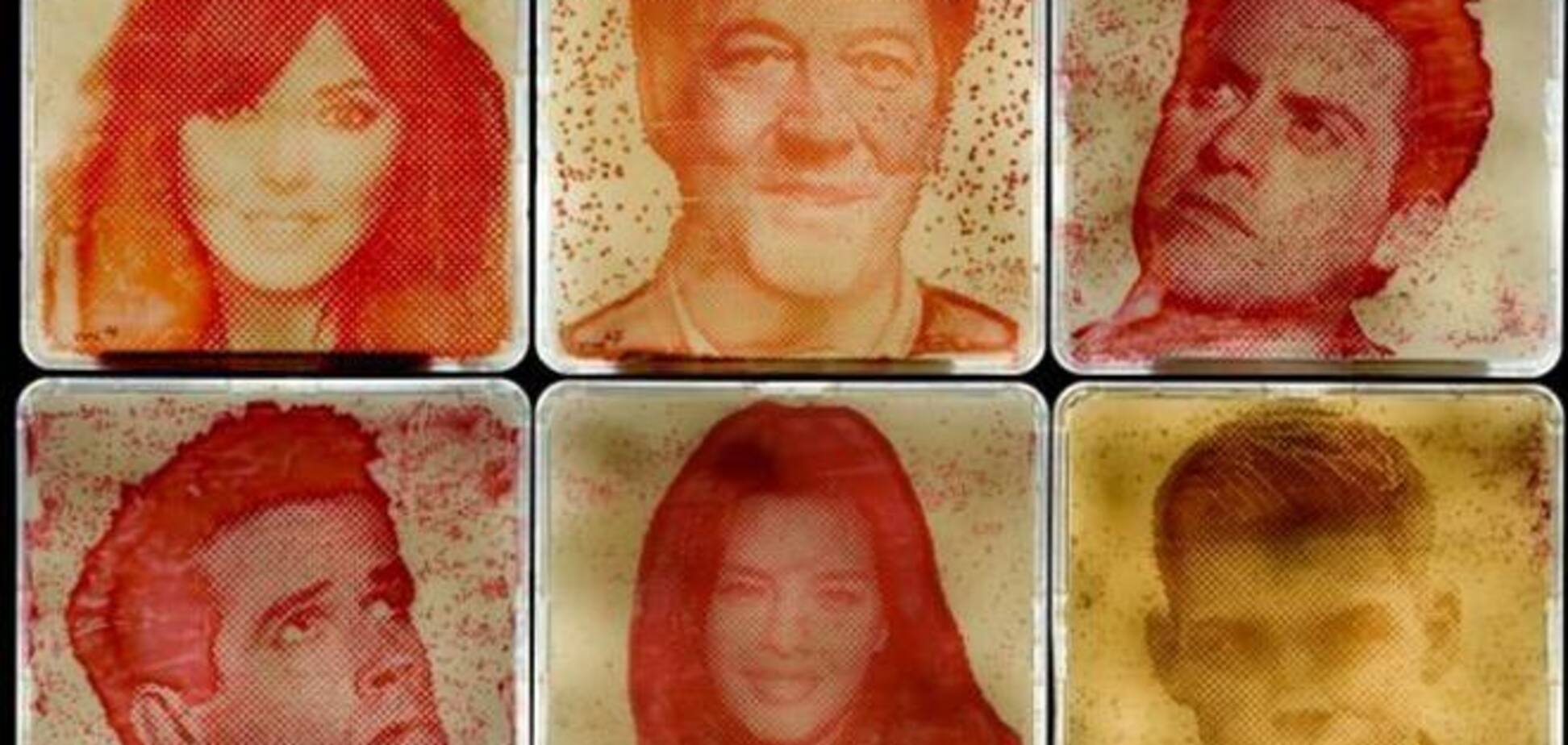 Американец рисует портреты знаменитостей из бактерий, живущих у них подмышками