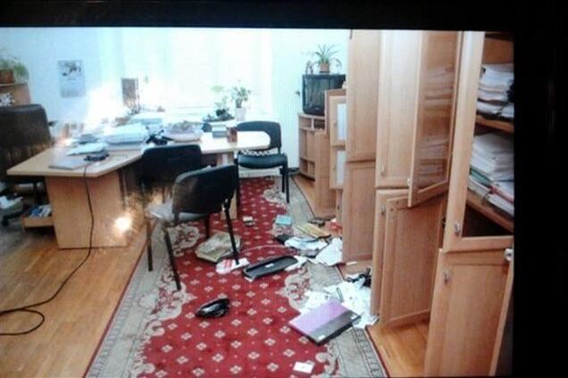 В интернете появилось видео разгрома шестого этажа Киевсовета