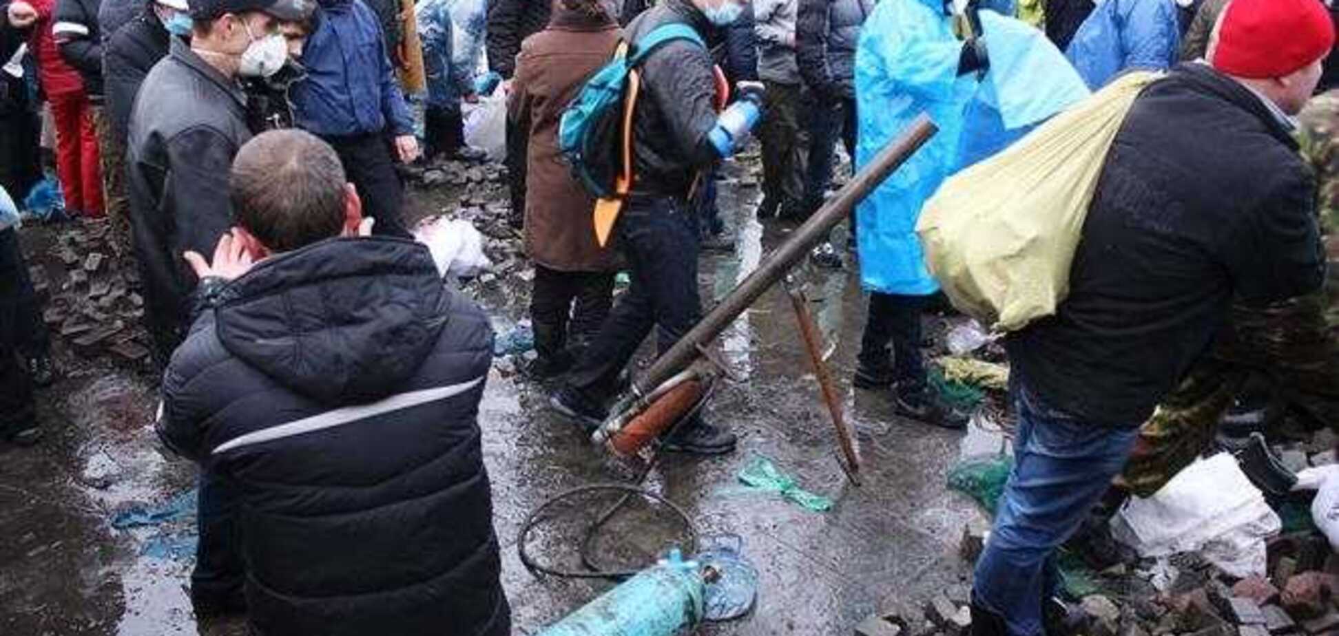Протестувальники на Майдані спорудили гармату для стрільби