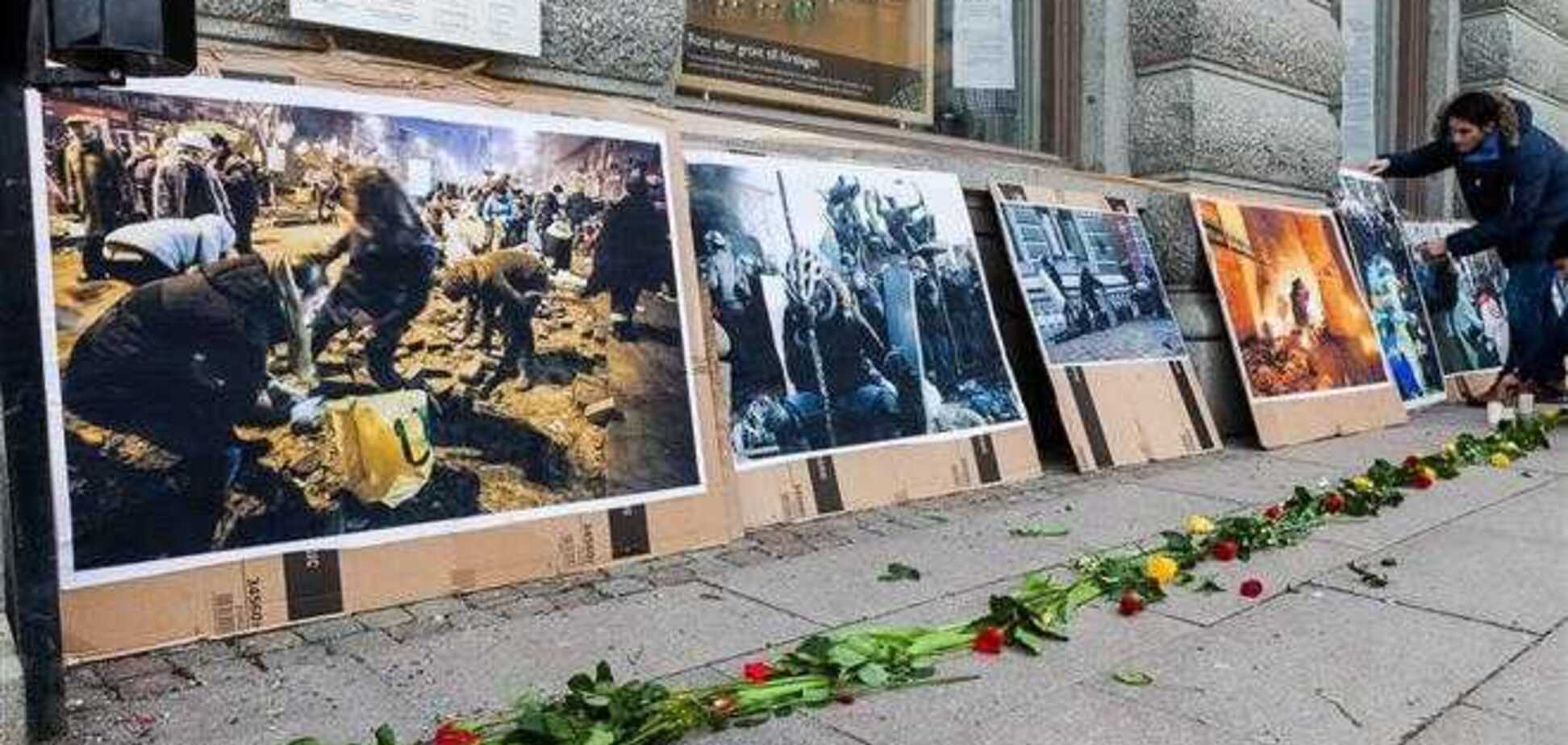 Мир почтил память погибших евромайдановцев. Фоторепортаж