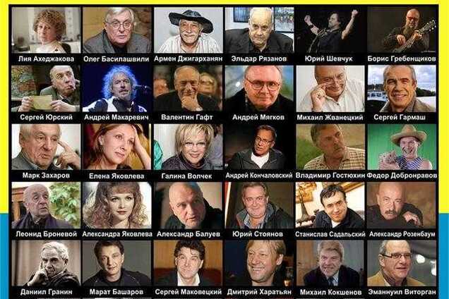 Список российских деятелей культуры, поддержавших Украину
