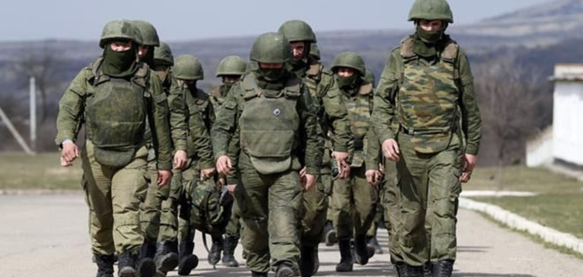 На Арабатской стрелке высадились российские пехотинцы