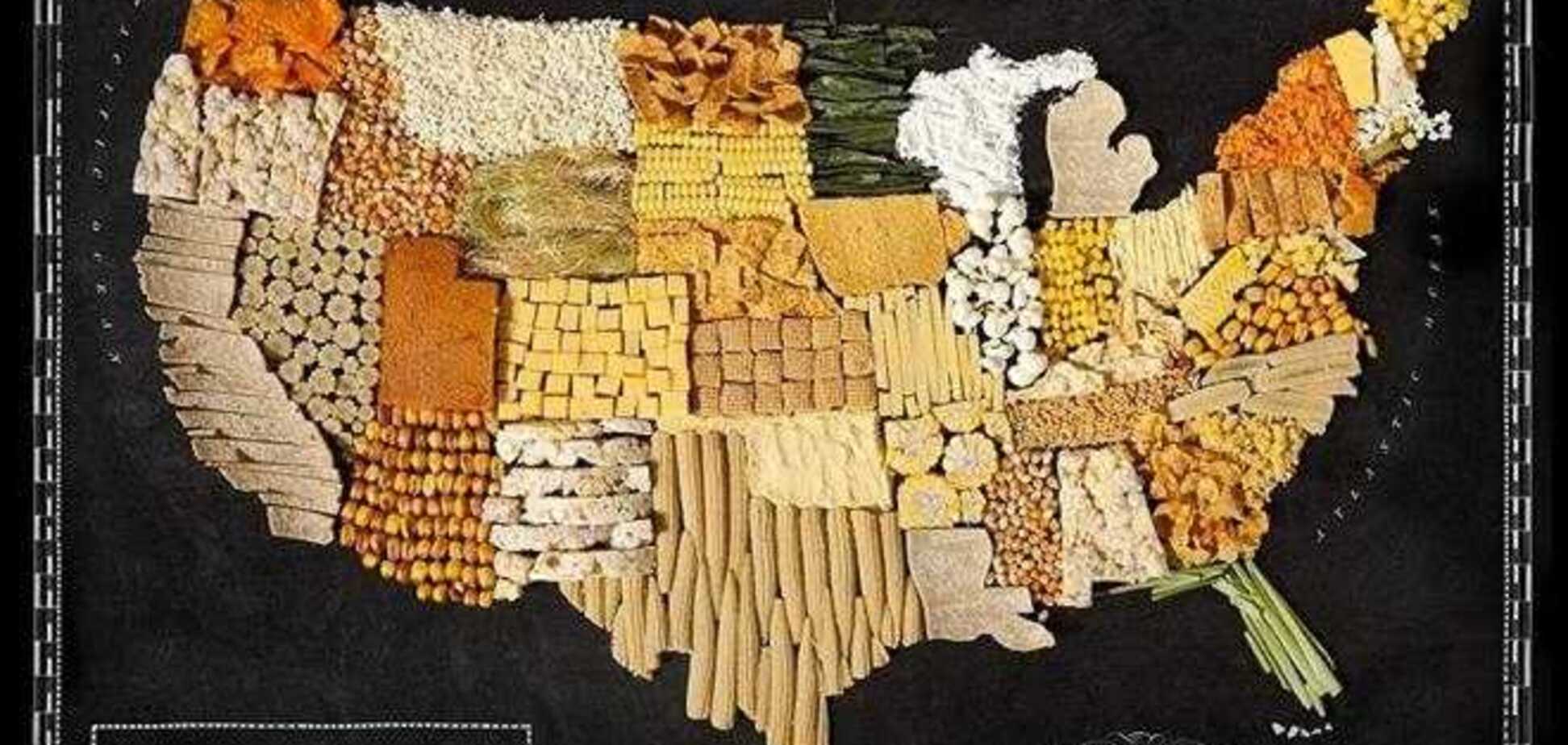 Созданы карты стран из самых популярных в них продуктов