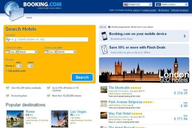 Booking.com удаляет из базы отели, принадлежащие семье и соратникам Януковича