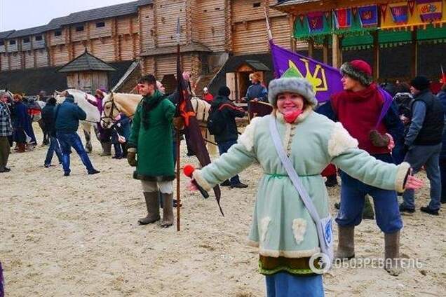 В Древнем Киеве во время празднования Масленицы почтили защитников Родины всех времен