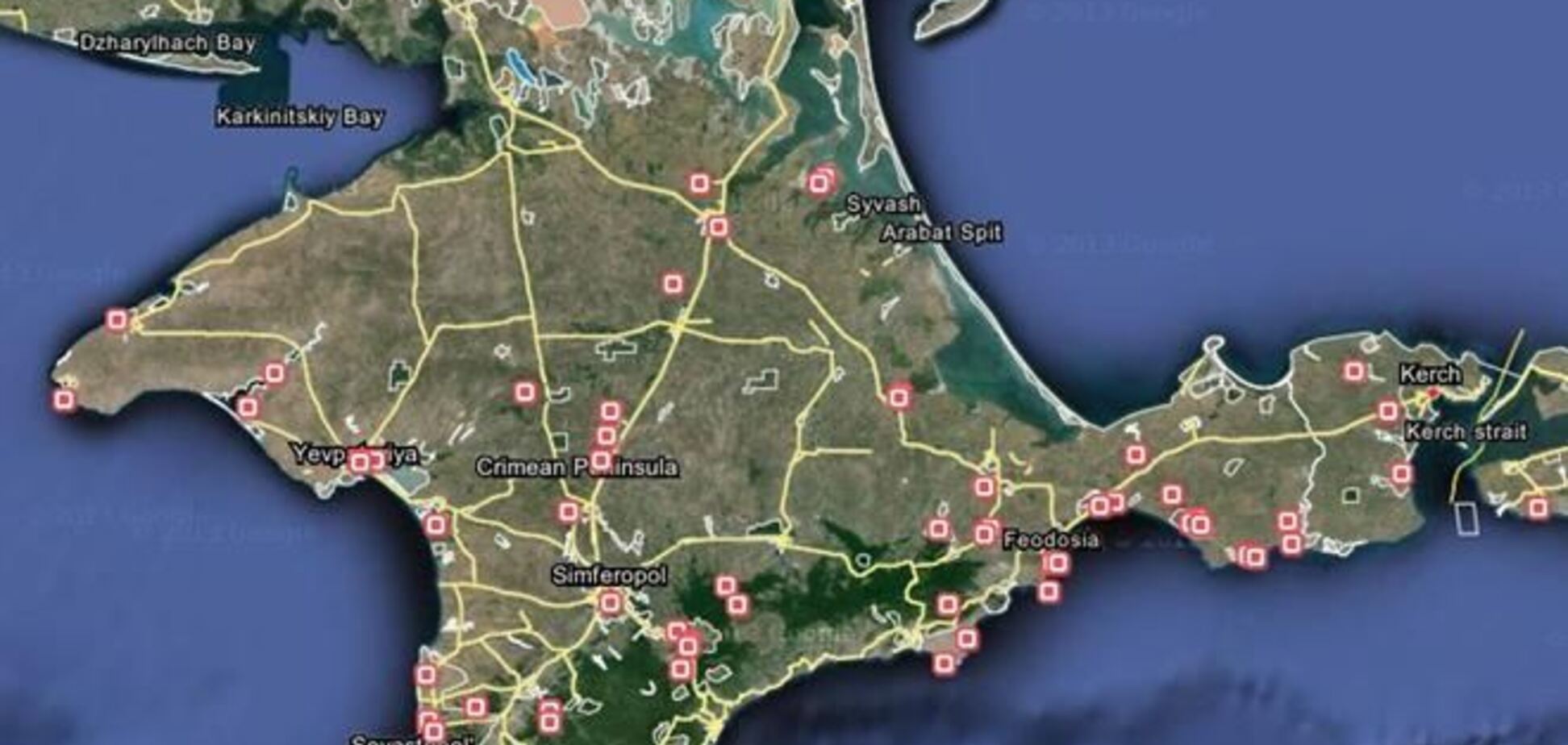 Інтерактивна карта окупації Криму