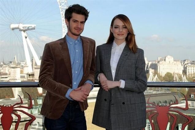 Очаровательные Эмма Стоун и Эндрю Гарфилд с 'Пауком' в Лондоне