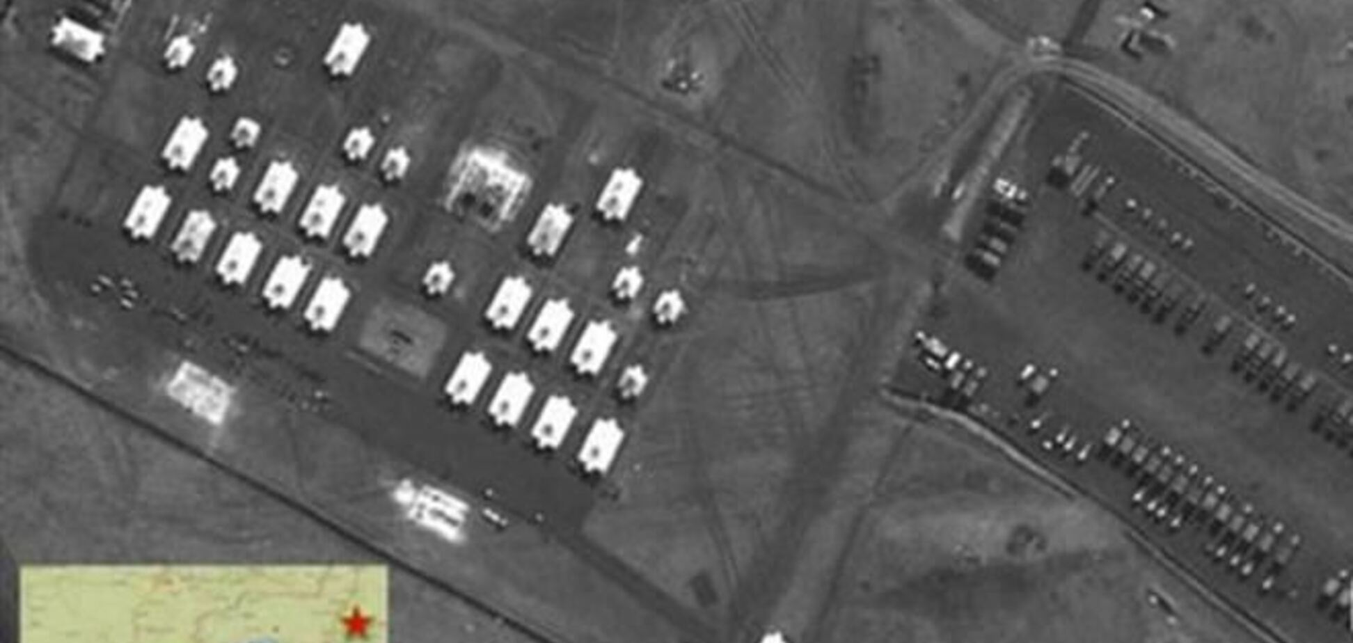 НАТО показало спутниковые фотографии войск РФ на украинской границе