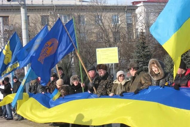 У Луганську пройшов другий за тиждень мітинг на підтримку соборності