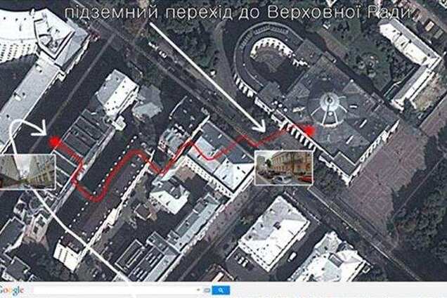 Нардепи ходять в Раду під землею, щоб не зустрічати мітингувальників. Маршрут