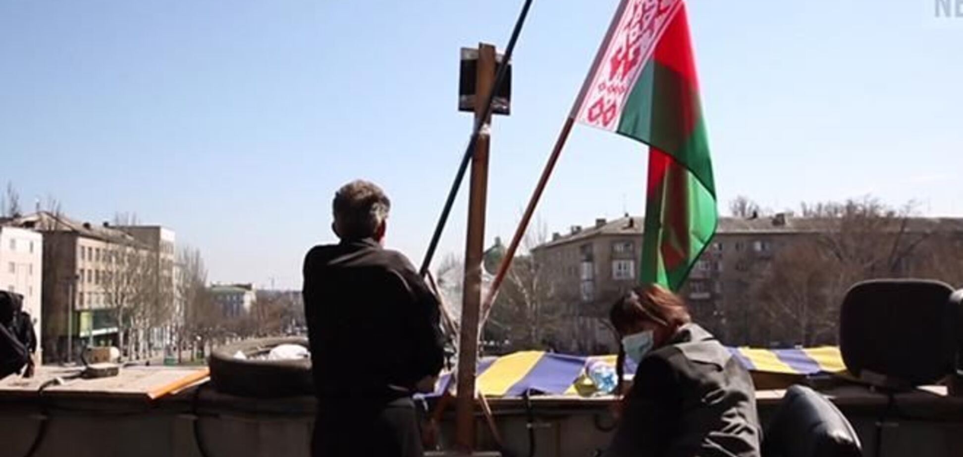 В Донецке боевики размахивали флагами Беларуси