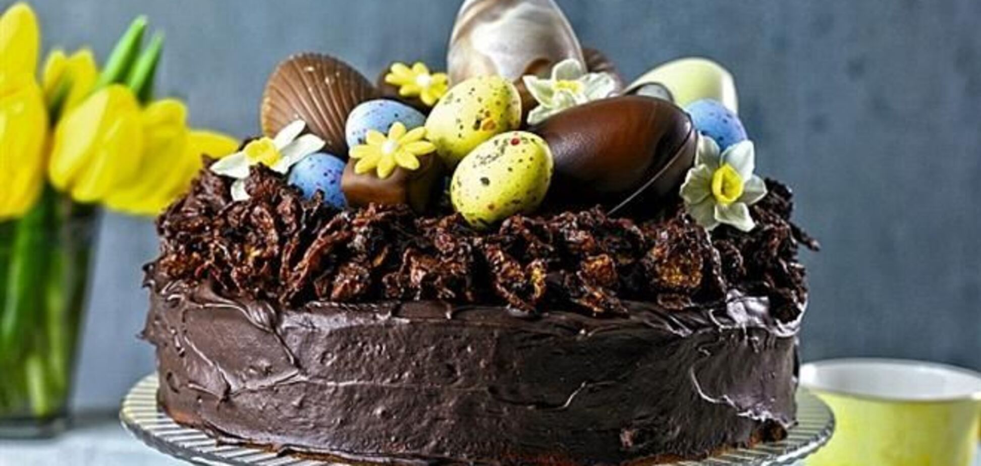 Пасхальный рецепт: шоколадный торт в виде гнезда